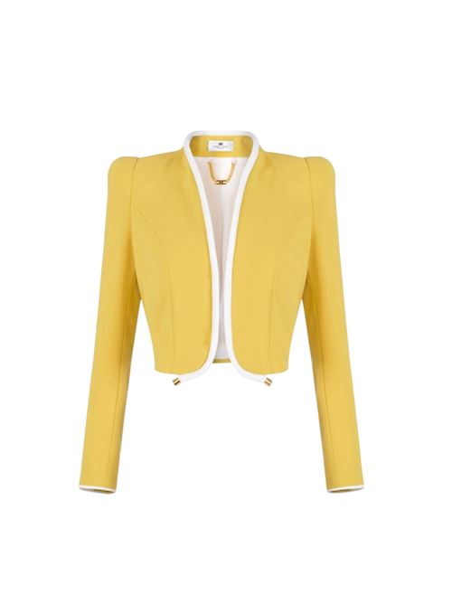 Lightweight crepe jacket with 3D piping ELISABETTA FRANCHI | GI21461E2.FA5